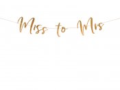 Banneri Ruusukulta ''Miss to Mrs'' (18x76cm)