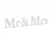 Puinen Kirjoitus ''Mr & Mrs'' 55x9.5cm)