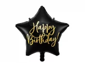 Foliopallo musta thti ''Happy Birthday'' 40cm