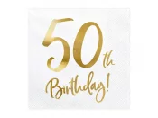 Lautasliina ''50th Birthday'' (20 kpl 33x33cm