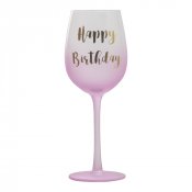 Viinilasi Pinkki ''Happy Birthday''