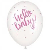 Lateksi ilmapallo ''Hello Baby'' (5 kpl 30cm)