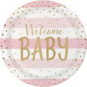 Lautanen ''Welcome Baby'' (8 kpl 22cm)