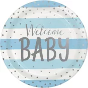 Lautanen ''Welcome Baby'' (8 kpl 22cm)